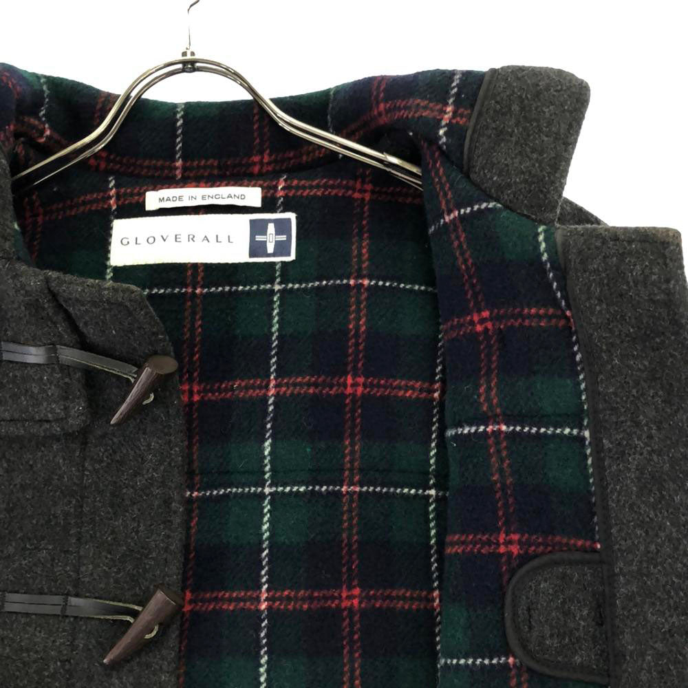 Gloverall グローバーオール 90s 英国製 ウールブレンド オールド ダッフルコート 40 グレー系 裏チェック メンズ