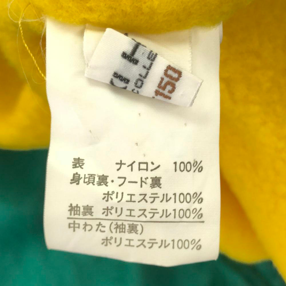 mikihouse ミキハウス プリント ナイロンジャケット 150 グリーン 裏フリース キッズ