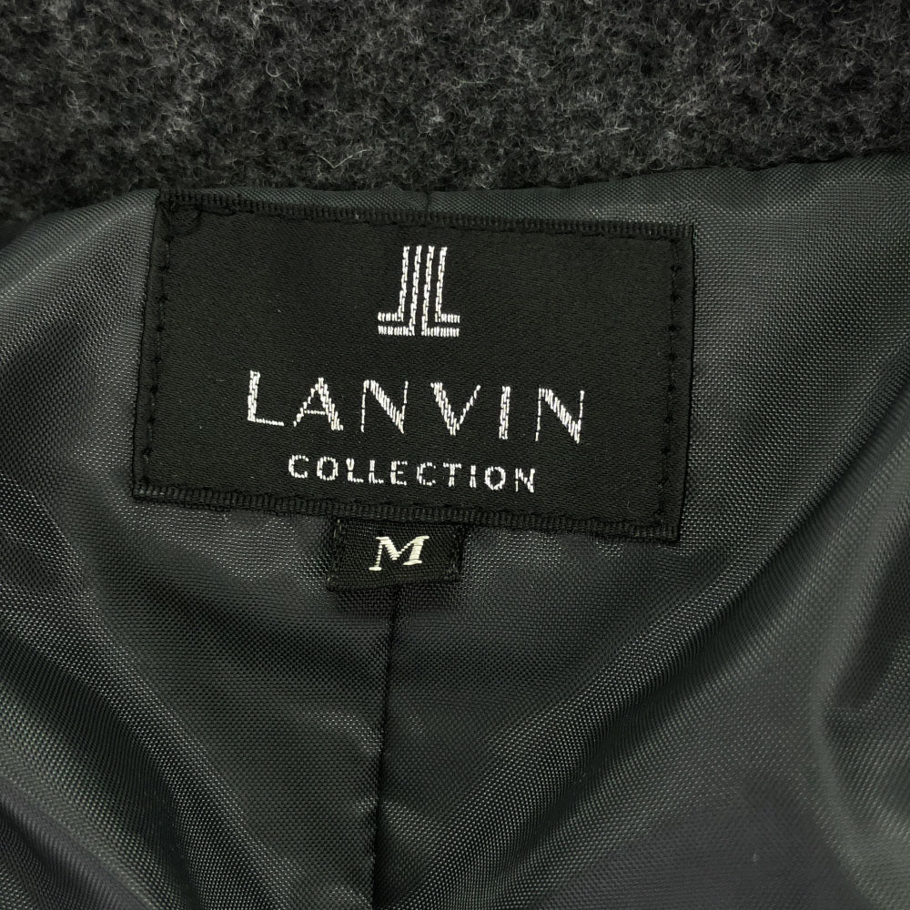 LANVIN LA COLLECTION ランバンコレクション 日本製 ウールブレンド ガウンコート M グレー メンズ