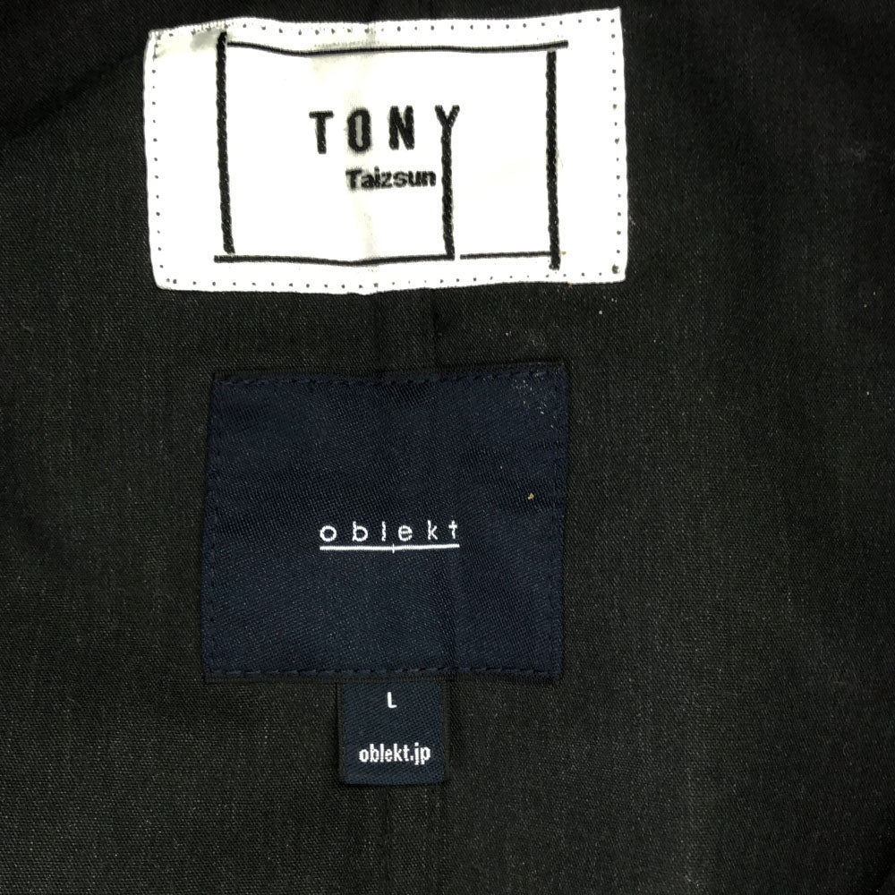 トニータイズサン oblekt コート L ブラック オブレクト メンズ