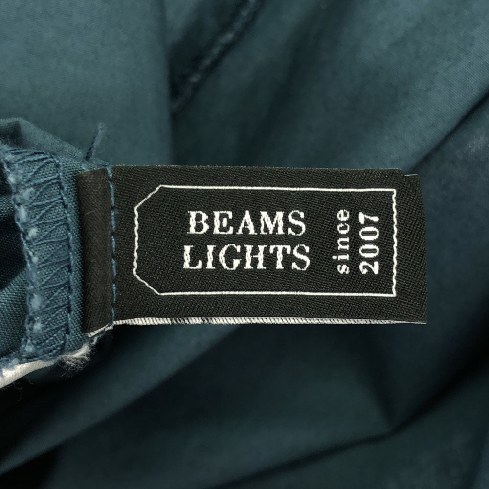 ビームスライツ 5分袖 シャツ ワンピース 36 ダークブルーグリーン系 BEAMS LIGHTS レディース