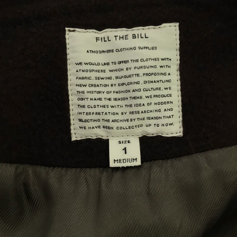 FILL THE BILL フィルザビル 日本製 ウールブレンド フード付き ロングコート 1 ブラウン レディース