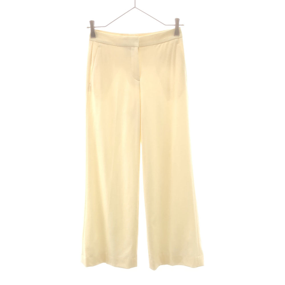 セオリーリュクス 日本製 ウール ワイドパンツ 32 オフホワイト theory luxe ぺチパンツ付き レディース