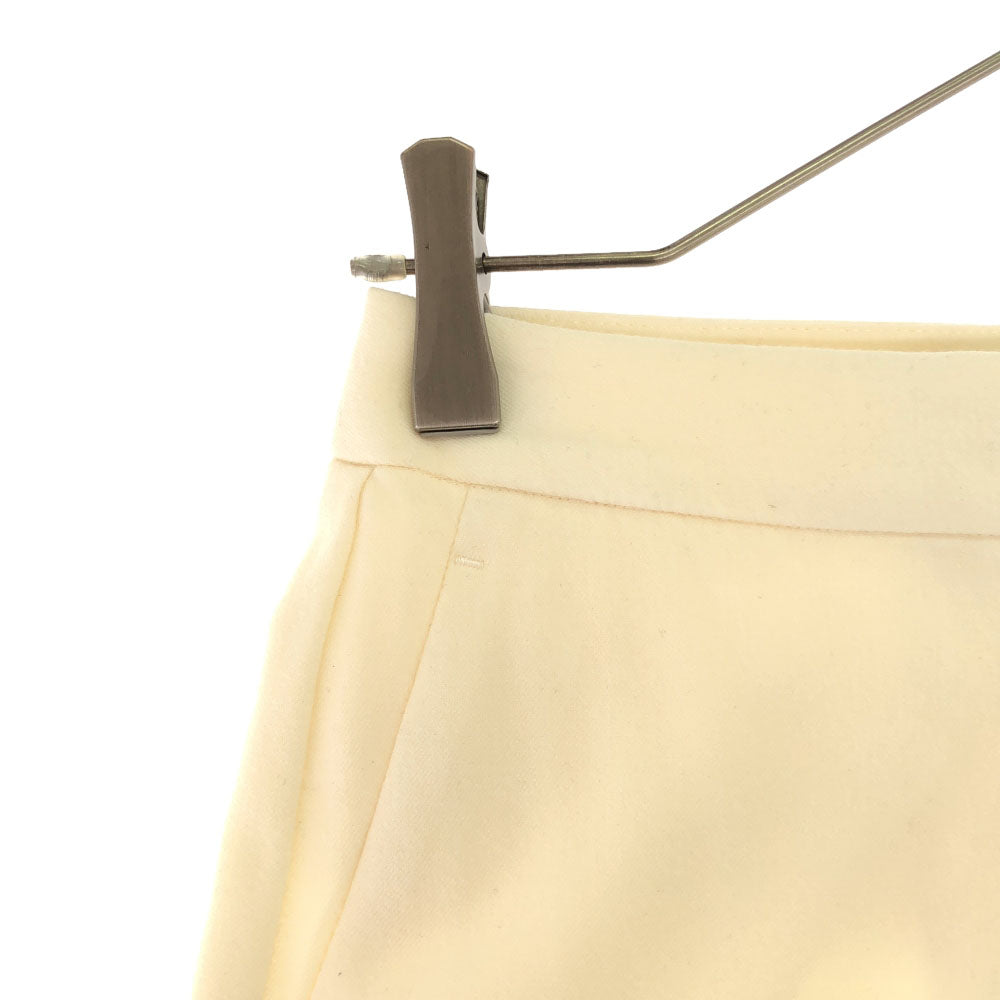 セオリーリュクス 日本製 ウール ワイドパンツ 32 オフホワイト theory luxe ぺチパンツ付き レディース