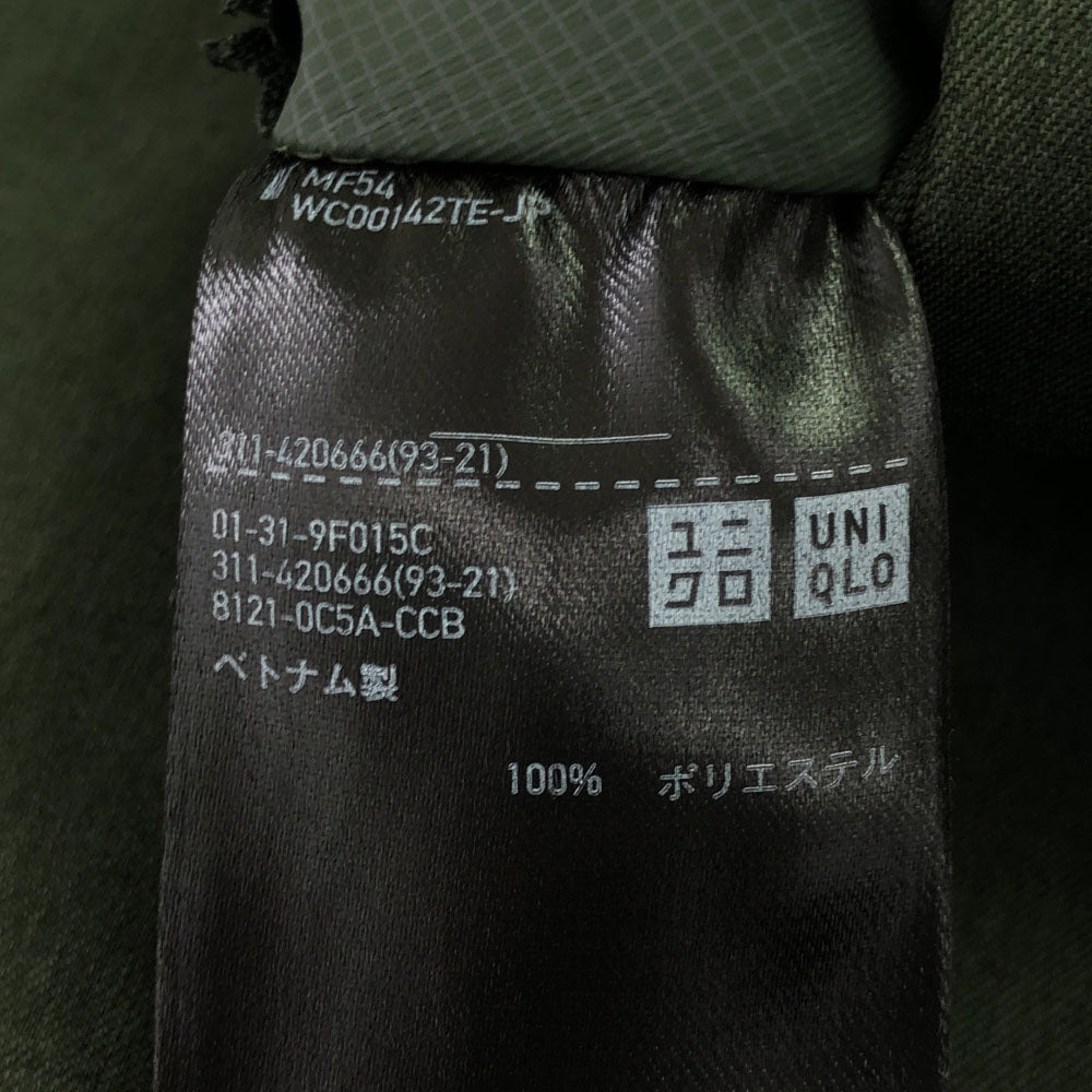 ユニクロ ブロックテック パーカー L モスグリーン UNIQLO メンズ