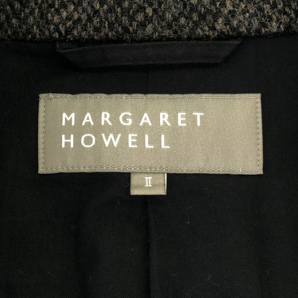 マーガレットハウエル Harris Tweed ウール100% ツイードジャケット 2 グレー系 MARGARET HOWELL レディース