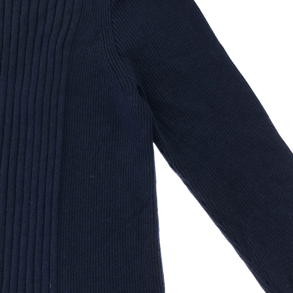 Callaway キャロウェイ 未使用 ウールブレンド ロゴ刺繍 ゴルフ 長袖 切り込みタートルネック セーター L ネイビー ニット タグ付き レディース