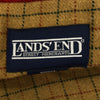 ランズエンド 90s オールド 中綿ジャケット S レッド LANDS' END チェック柄裏地付き ダブルジッパー レディース