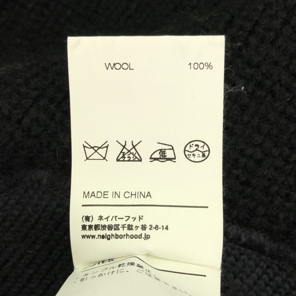 NEIGHBORHOOD ネイバーフッド ウール 長袖 ニット M ブラック セーター メンズ
