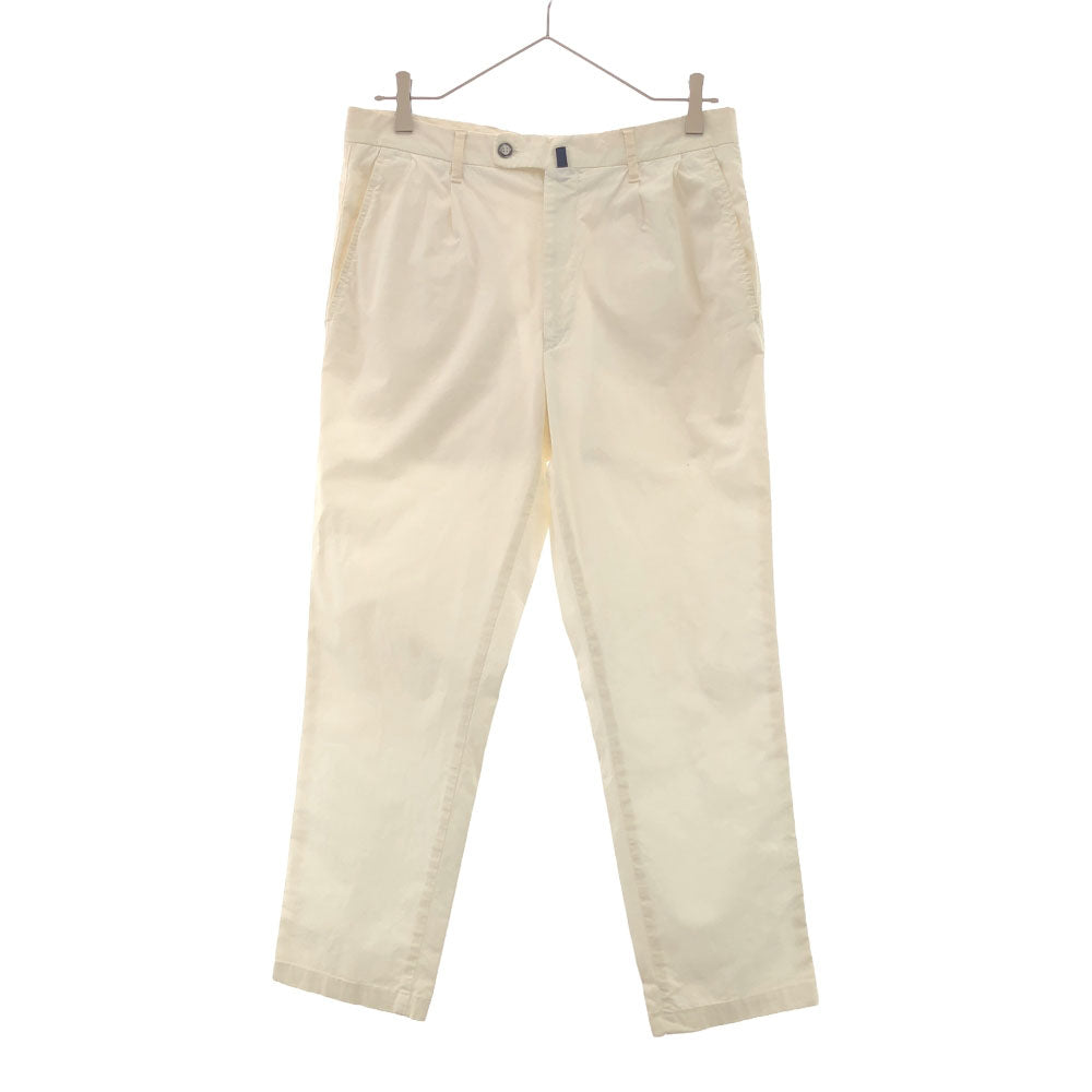 ビガーノ ツータック テーパードパンツ 44 ホワイト VIGANO QUARANLAQUALLRO メンズ