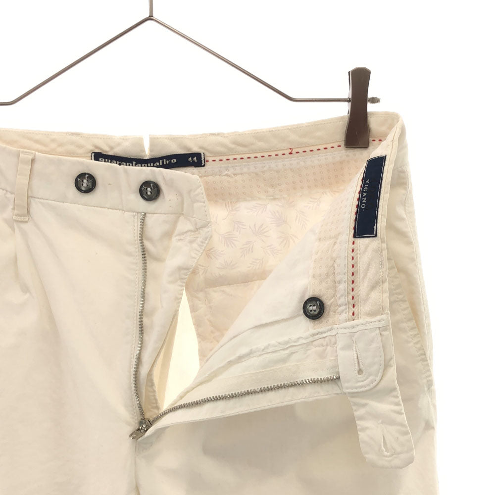 ビガーノ ツータック テーパードパンツ 44 ホワイト VIGANO QUARANLAQUALLRO メンズ