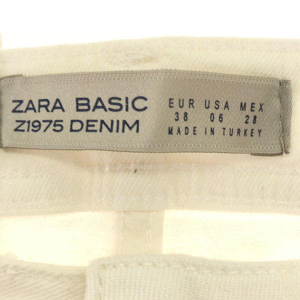 ザラベーシック 未使用 Z1975 DENIM スキニーデニムパンツ 38 ホワイト ZARA BASIC タグ付き レディース