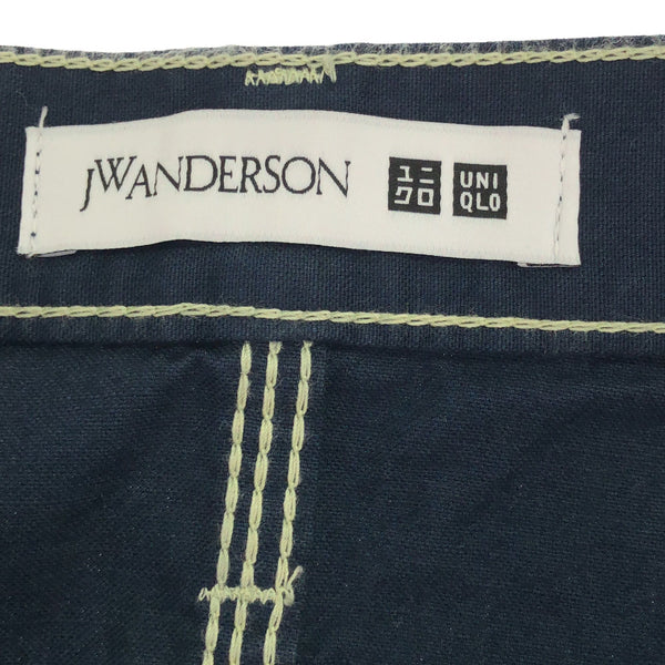 未使用 ユニクロ JW ANDERSON ロゴ刺繍 ステッチ ワークパンツ 69 ネイビー UNIQLO タグ付き レディース