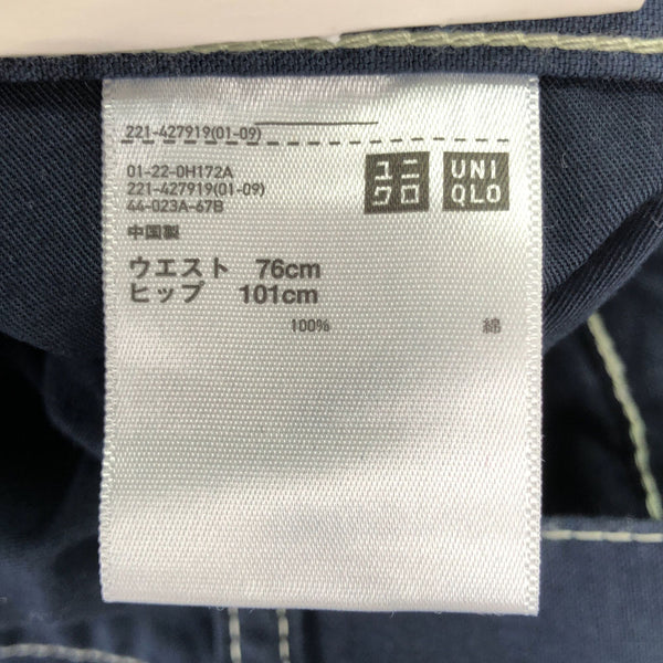 未使用 ユニクロ JW ANDERSON ロゴ刺繍 ステッチ ワークパンツ 69 ネイビー UNIQLO タグ付き レディース