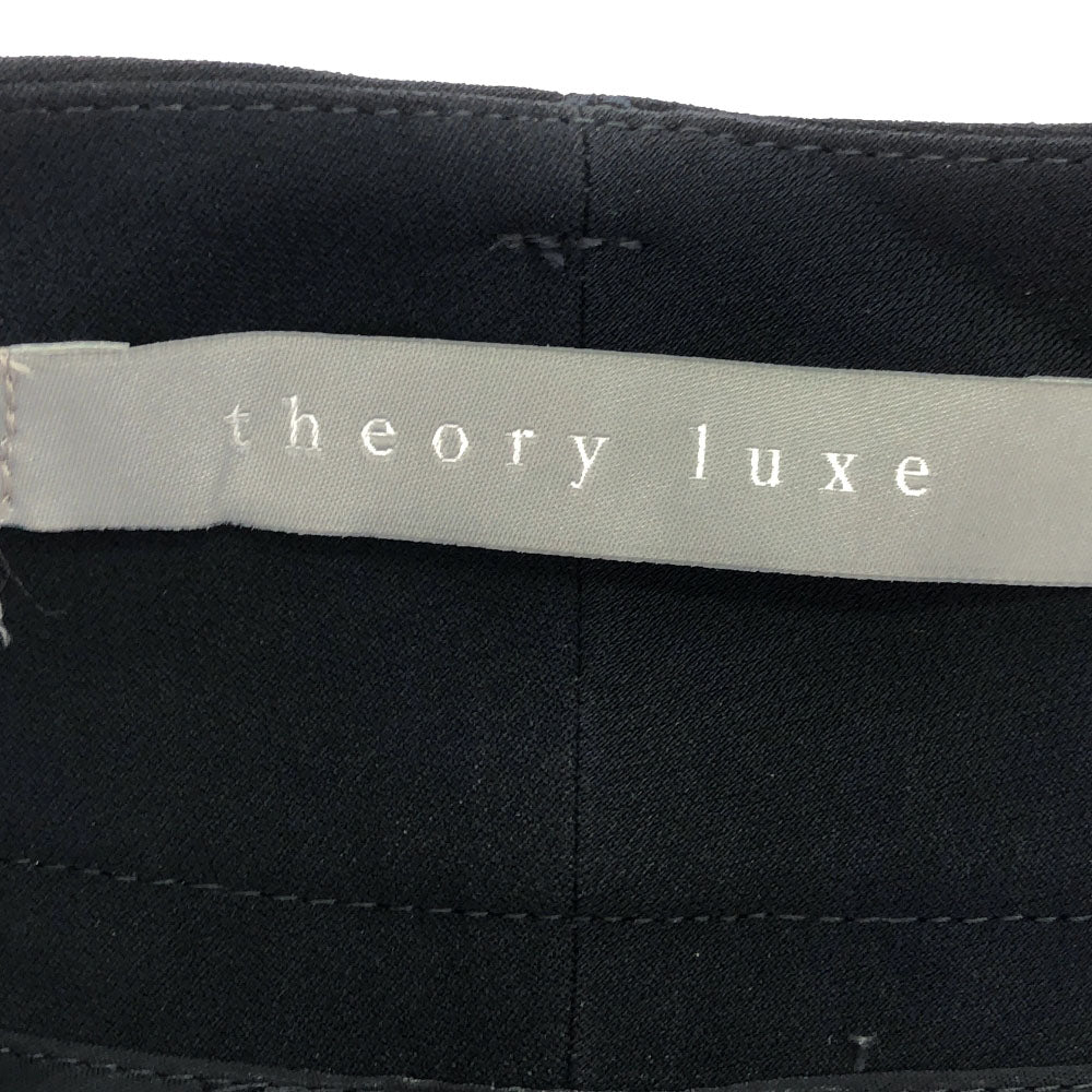 セオリーリュクス 日本製 フレア ワイドパンツ 36 ブラック theory luxe レディース