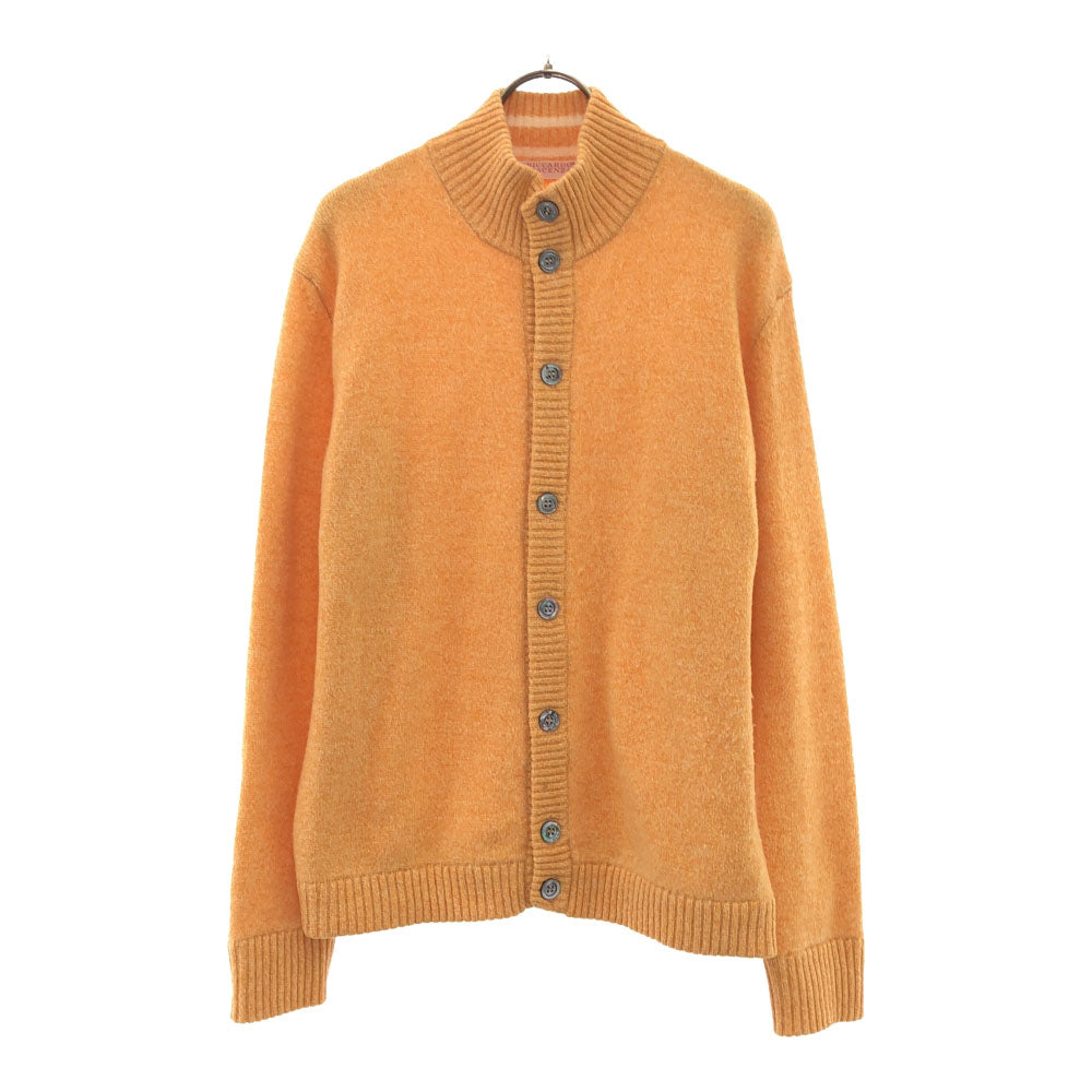 リカルドピアチェンツァ イタリア製 長袖 モックネック ニットカーディガン 48 オレンジ メンズ