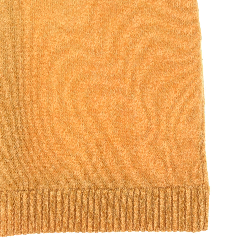 リカルドピアチェンツァ イタリア製 長袖 モックネック ニットカーディガン 48 オレンジ メンズ