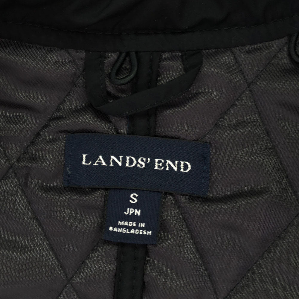 ランズエンド キルティングジャケット S ネイビー LANDS' END 中綿 メンズ