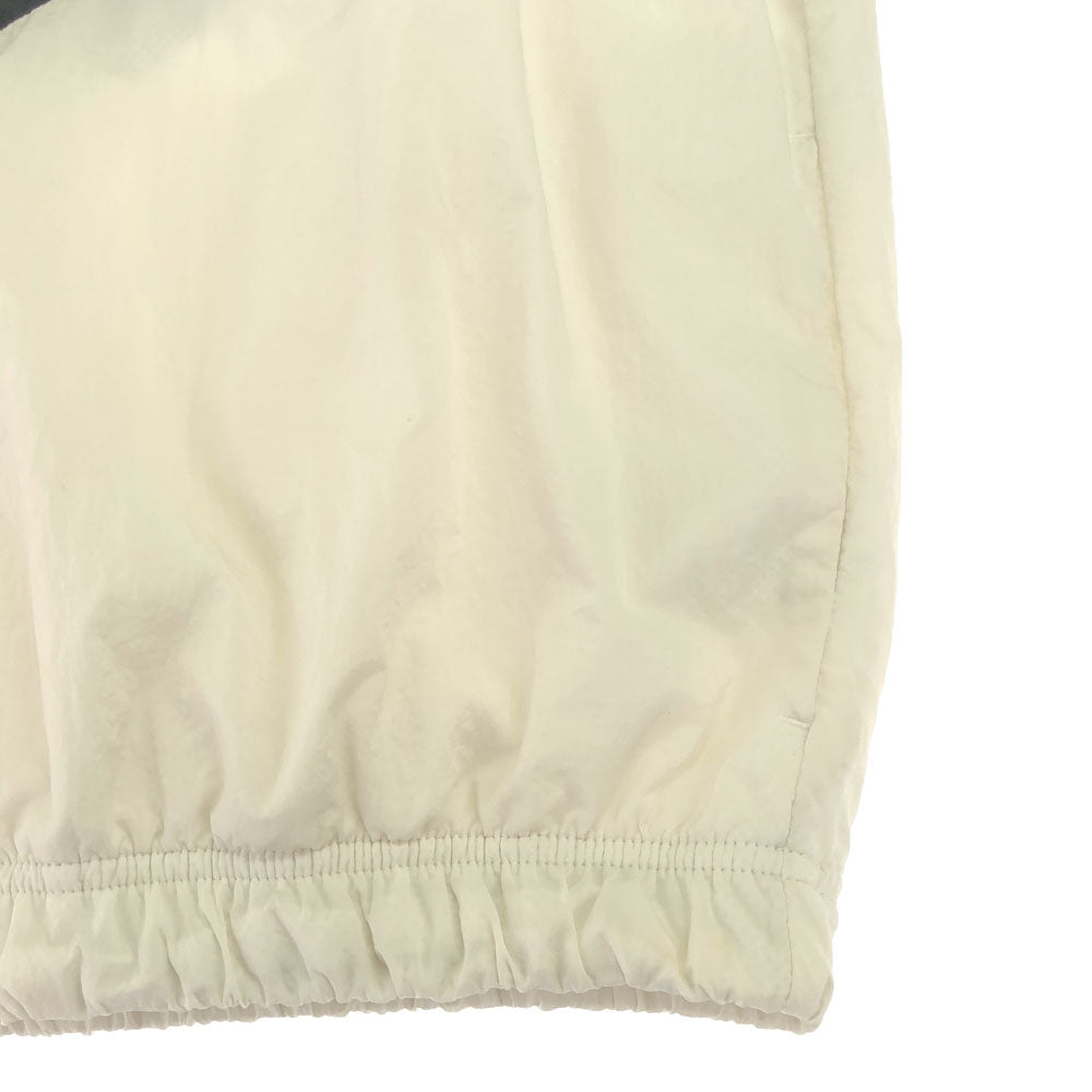 NIKE ナイキ ロゴ刺繍 ナイロンジャケット L ホワイト×ブラック ウィンドブレーカー 裏メッシュ メンズ