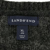 ランズエンド ウールブレンド 長袖 Vネック セーター XL チャコールグレー LANDS' END ニット レディース