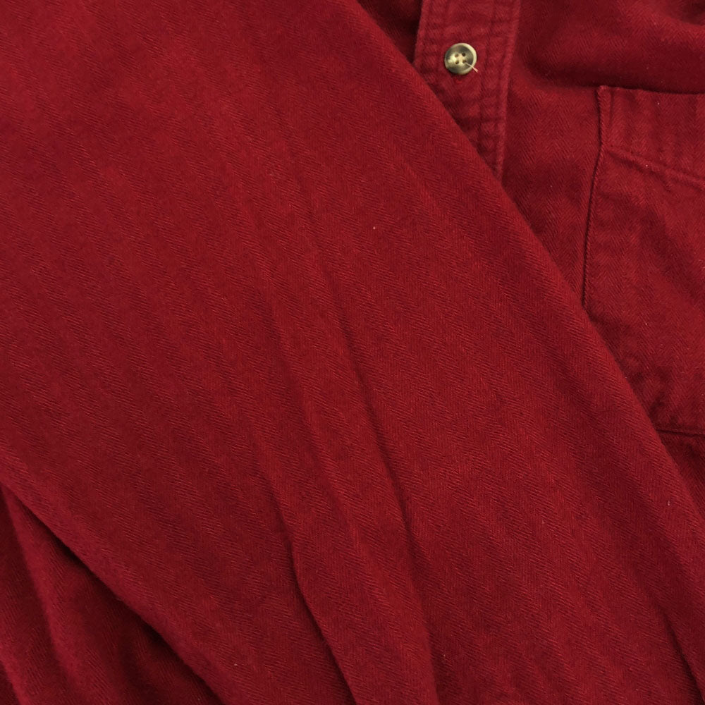 エルエルビーン 長袖 ボタンダウンシャツ L ワインレッド L.L.Bean アウトドア メンズ