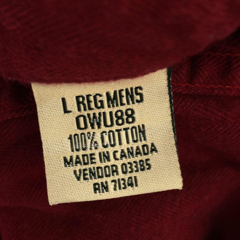 エルエルビーン 長袖 ボタンダウンシャツ L ワインレッド L.L.Bean アウトドア メンズ