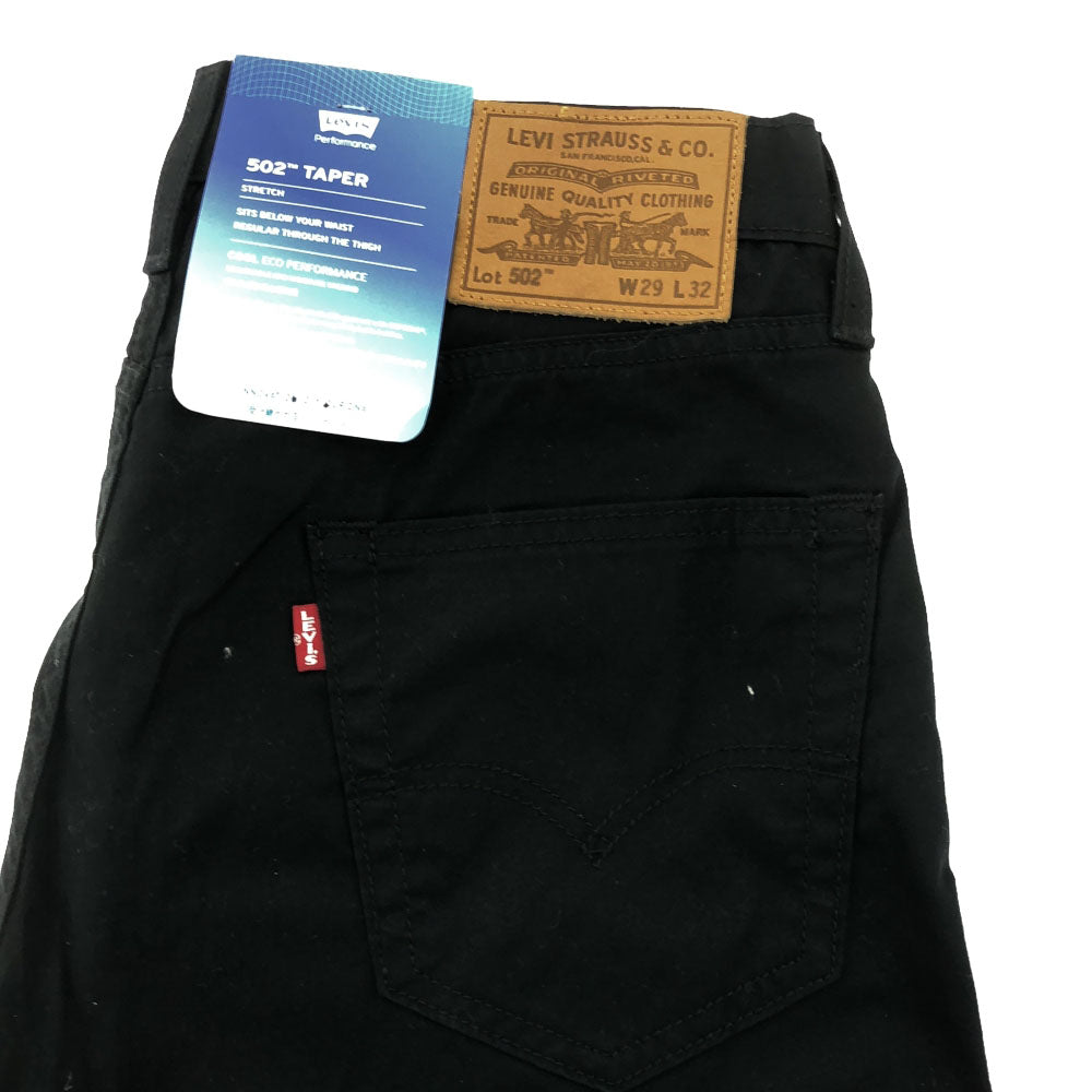 未使用 リーバイス プレミア 502 TAPER チノパンツ W29 ブラック Levi's PREMIUM COOLMAX タグ付き メンズ