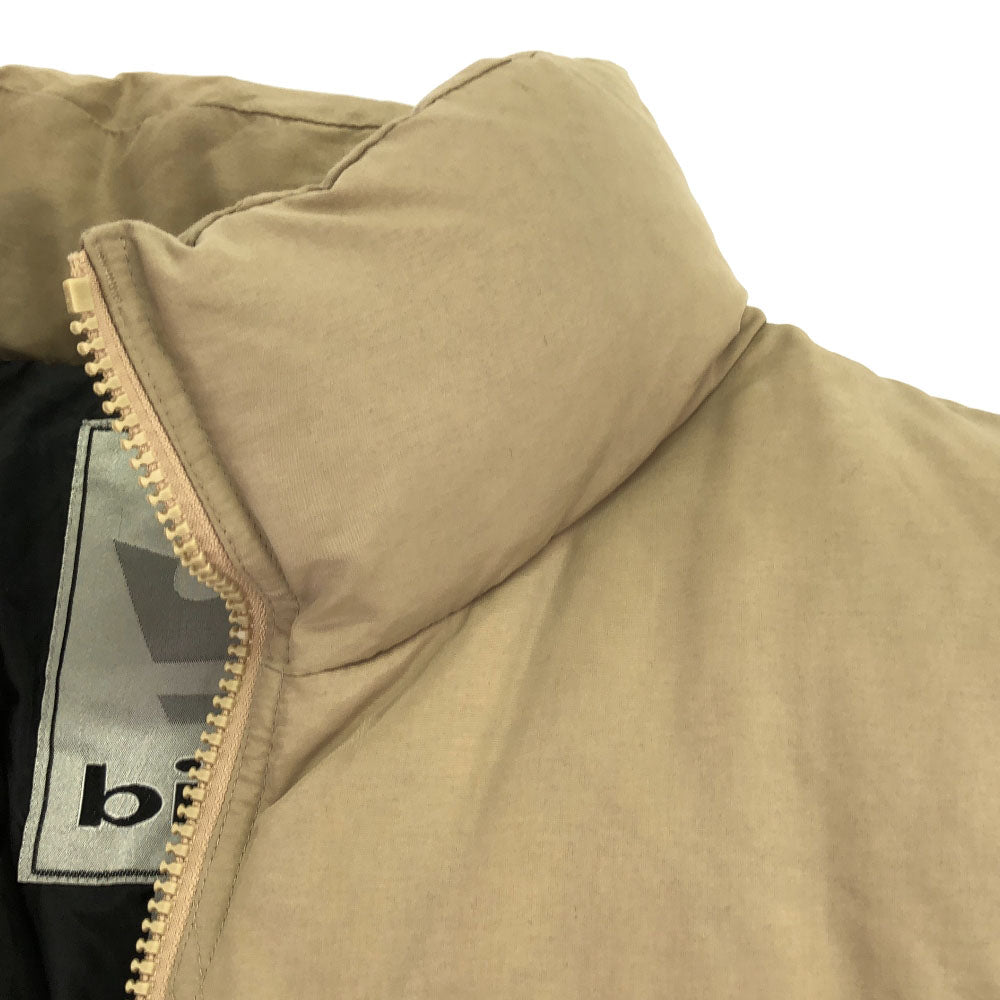 ビッチ ロゴ刺繍 ダウンジャケット L ベージュ bitch メンズ