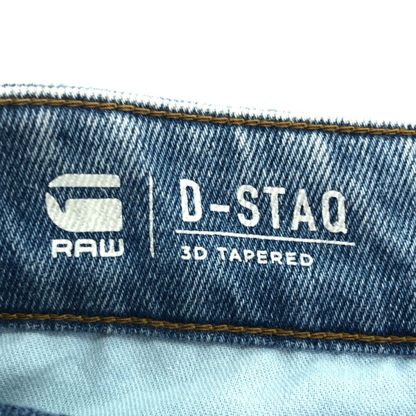 ジースターロウ 3D TAPERED ダメージ加工 テーパードデニムパンツ W32 G-STAR RAW ジーンズ メンズ