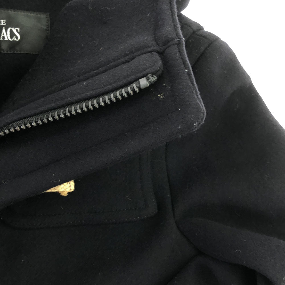 ザ リラックス 日本製 ウール100% ダッフルコート 36 ネイビー レディース