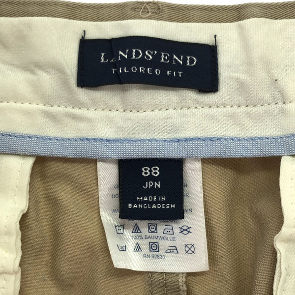 ランズエンド スラックスパンツ 88 ベージュ LANDS' END センタープレス メンズ