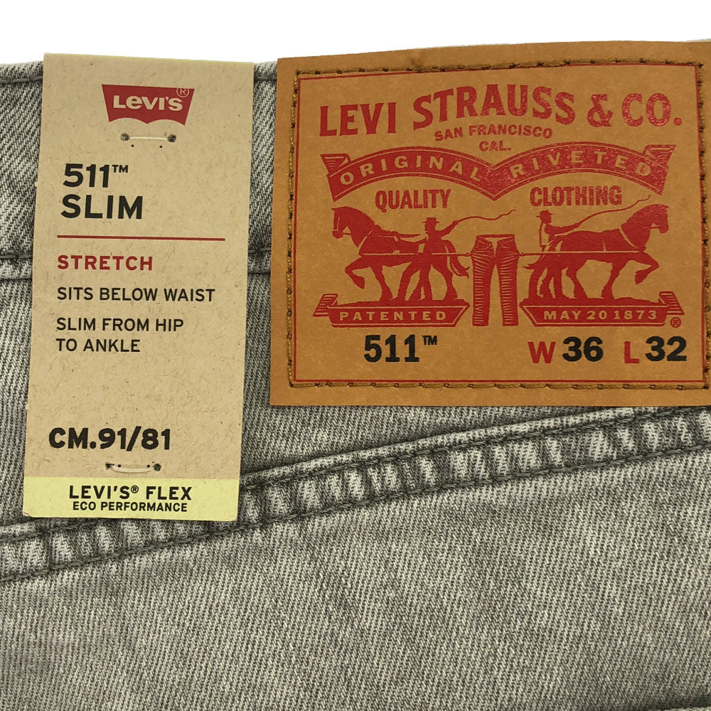 未使用 リーバイス 511 SLIM デニムパンツ w36 グレー Levi's ジーンズ タグ付き メンズ