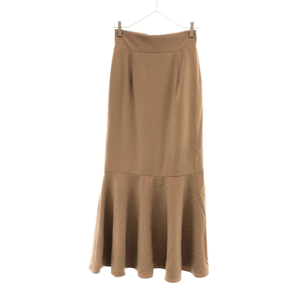 エーシーケーエー マキシ丈 スリット入り マーメイドスカート 2 ブラウン系 裏地付き レディース