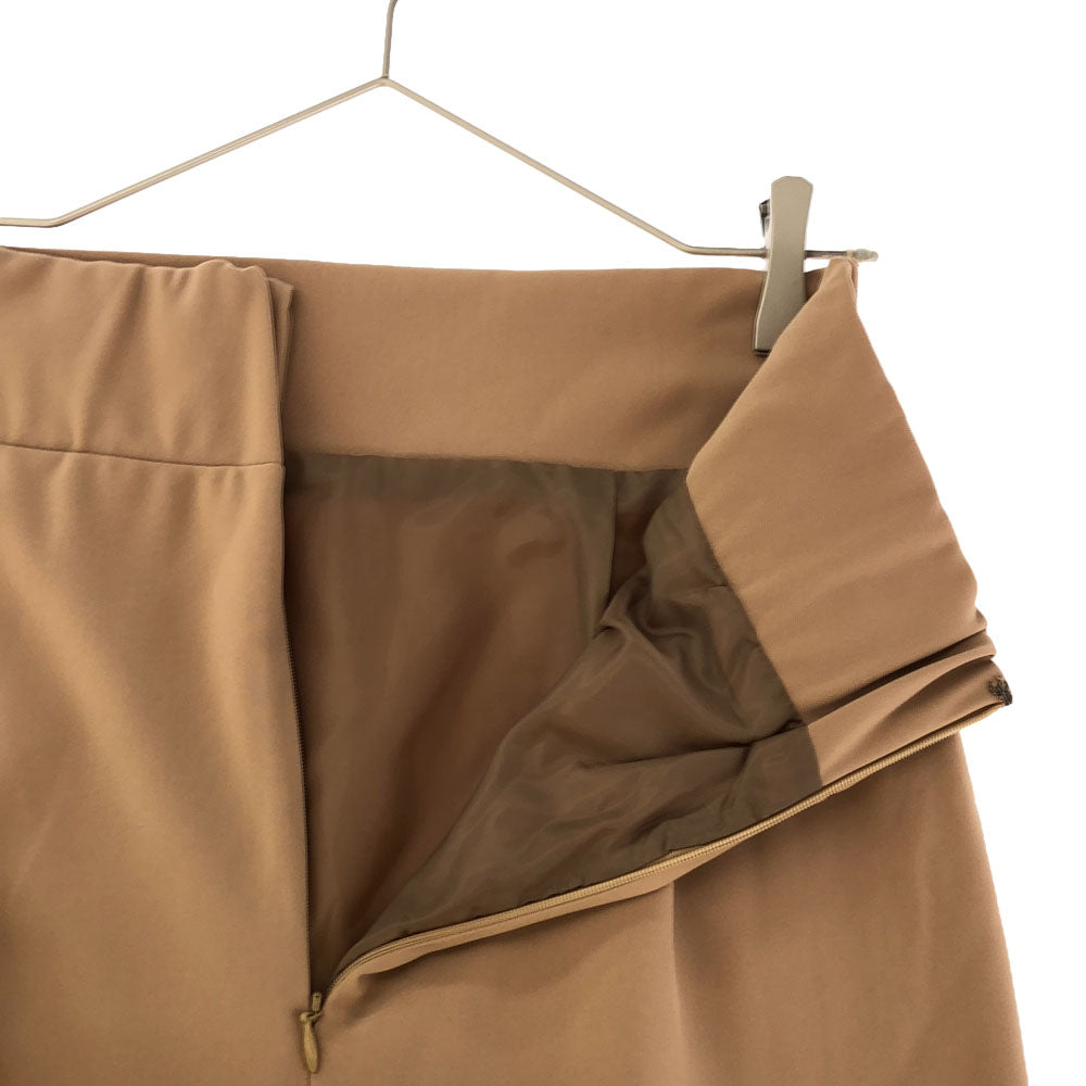 エーシーケーエー マキシ丈 スリット入り マーメイドスカート 2 ブラウン系 裏地付き レディース