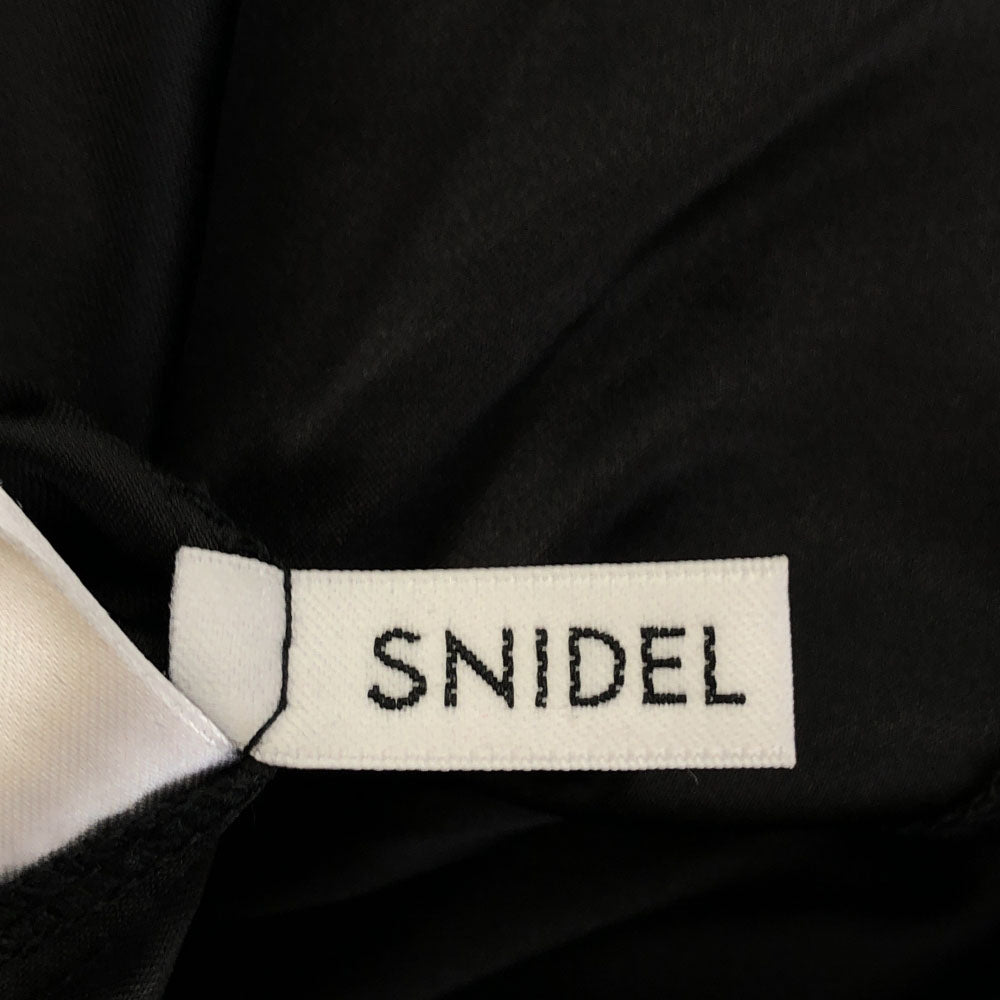 スナイデル 花柄 ロング丈 フレアスカート 0 ブラック SNIDEL SWFS231213 裏地付き レディース