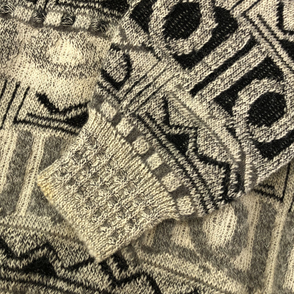 JACKSTONE ジャックストーン 80s 90s イタリア製 オールド 総柄 長袖 タートルネック セーター 46 グレー系 ニット メンズ
