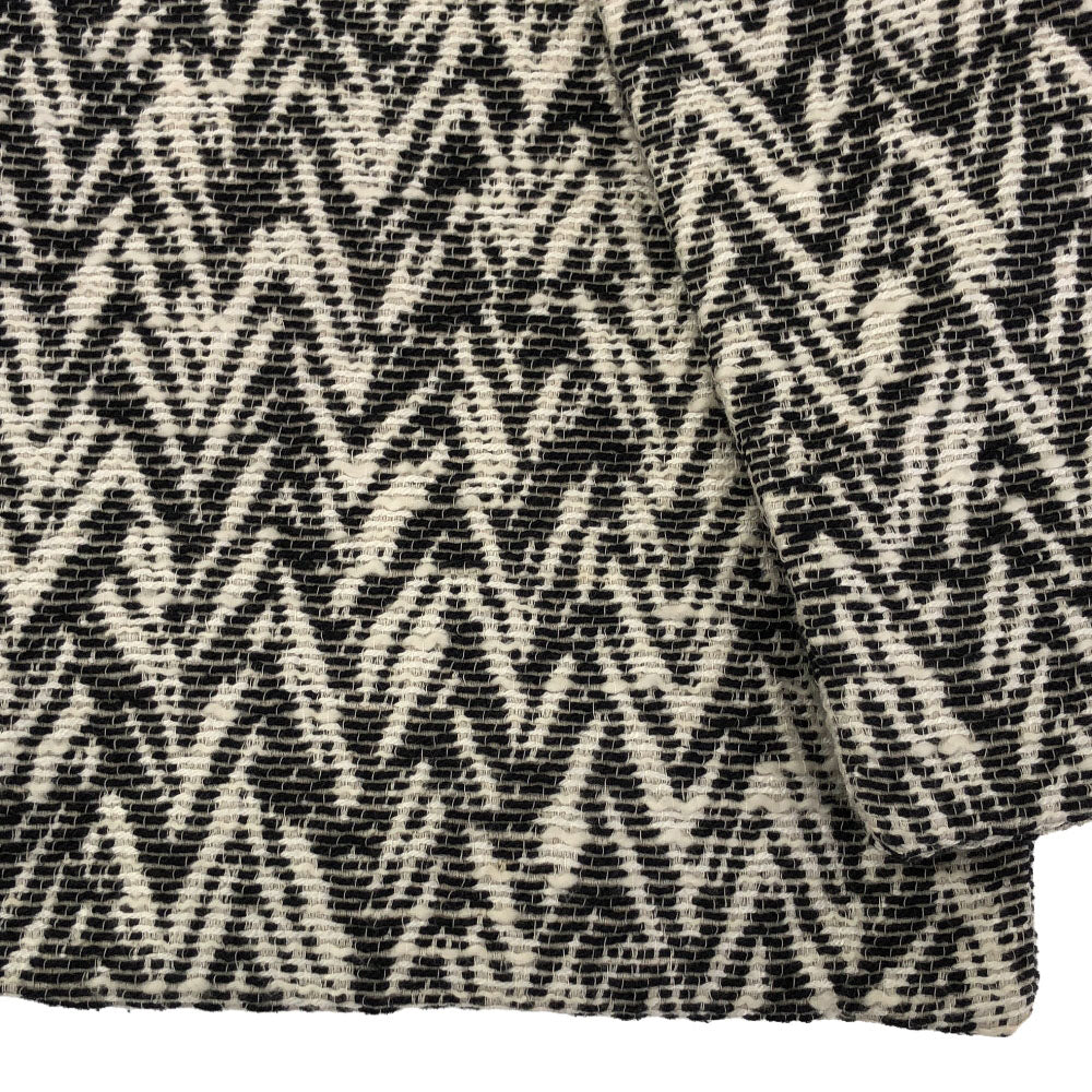 バナナリパブリック 幾何学柄 コート XS ホワイト×ブラック Banana Republic レディース