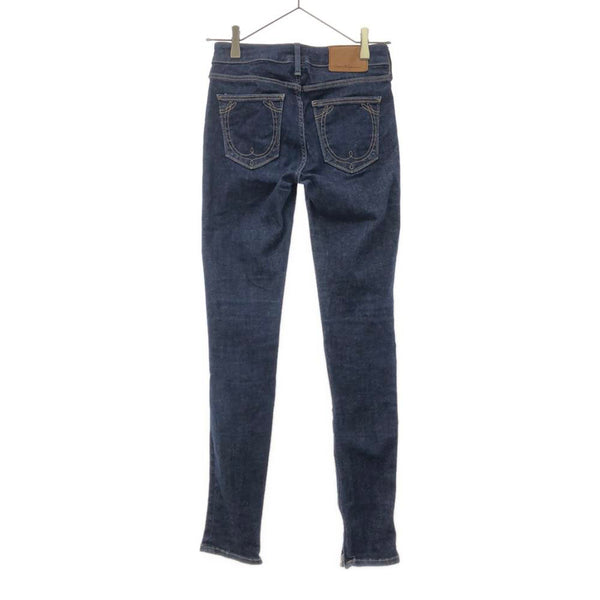 トゥルーレリジョン USA製 スキニーデニムパンツ w24 TRUE RELIGION 裾ジップ レディース