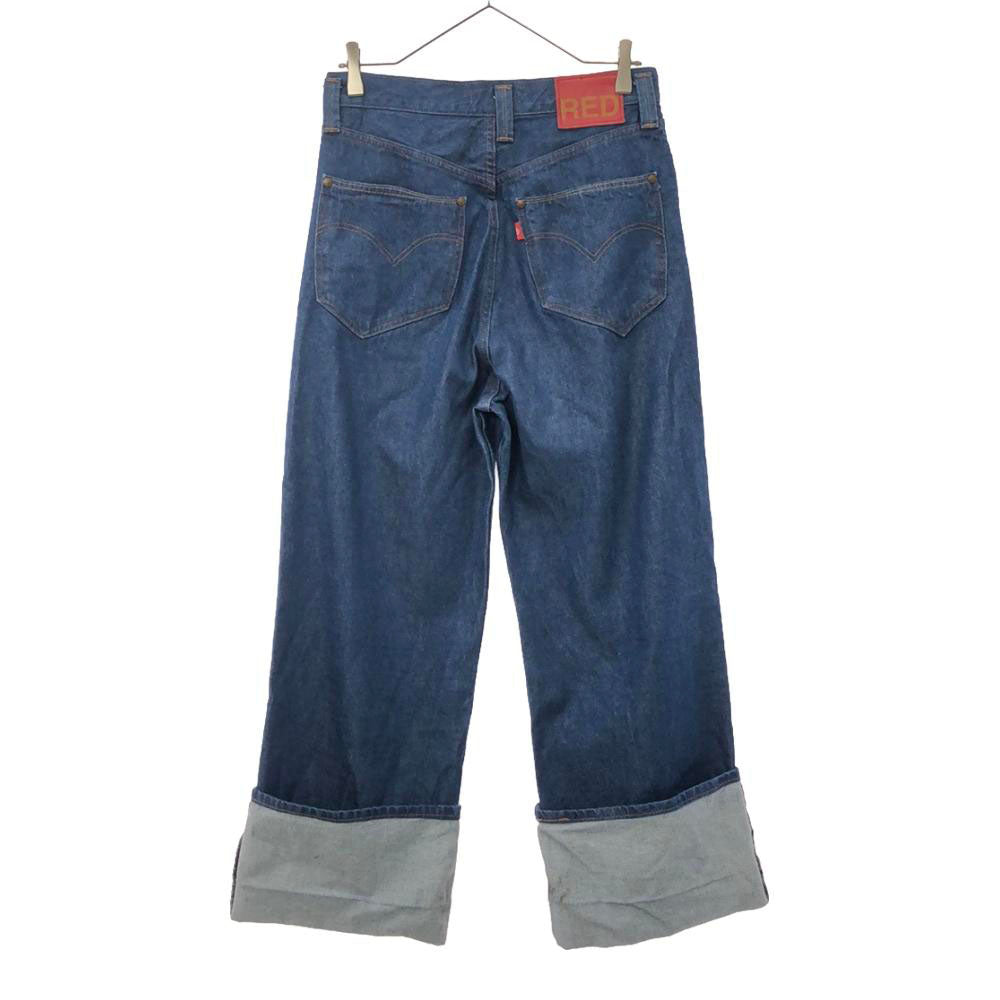 リーバイスレッド HIGH LOOSE ワイドデニムパンツ w27 Levi's RED 裾折り返し レディース