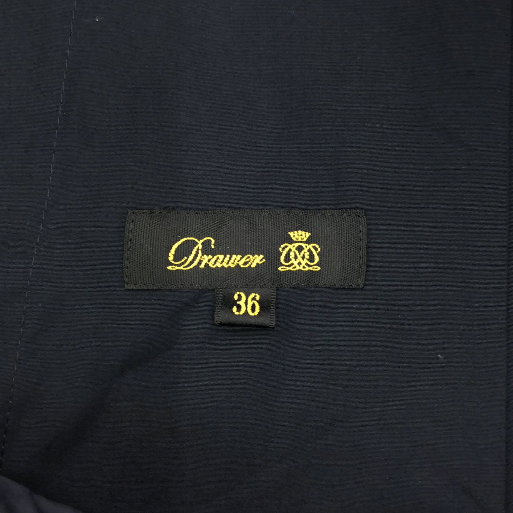 Drawer ドゥロワー 日本製 コットンパンツ 36 ネイビー レディース