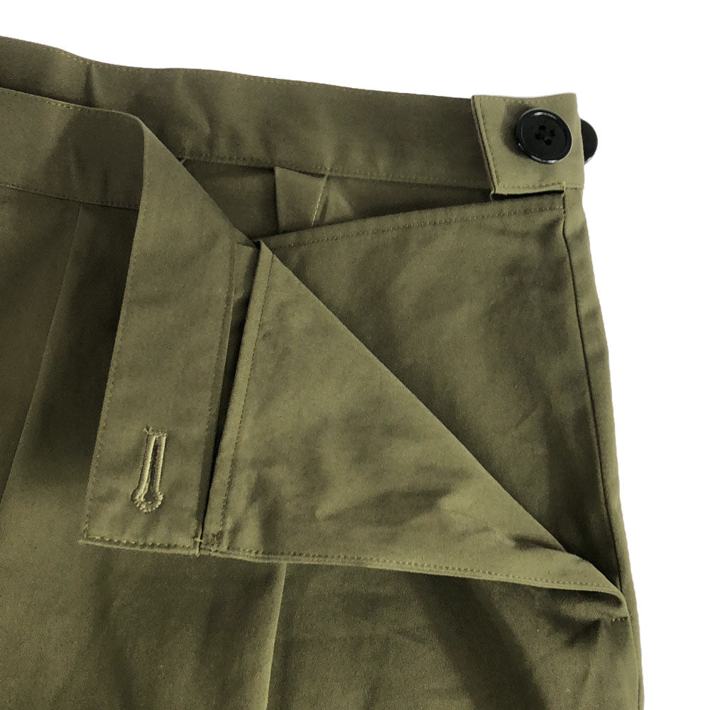 Lin Francais d`antan ランフランセダンタン 日本製 コットン タック パンツ 1 カーキ レディース