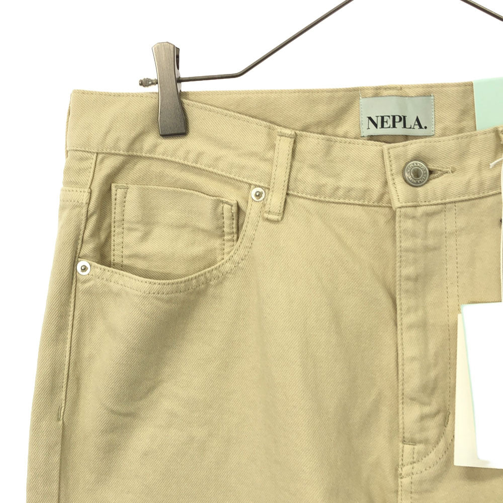 未使用 ネプラ 日本製 コットン ストレートパンツ ｗ30 ベージュ NEPLA. メンズ