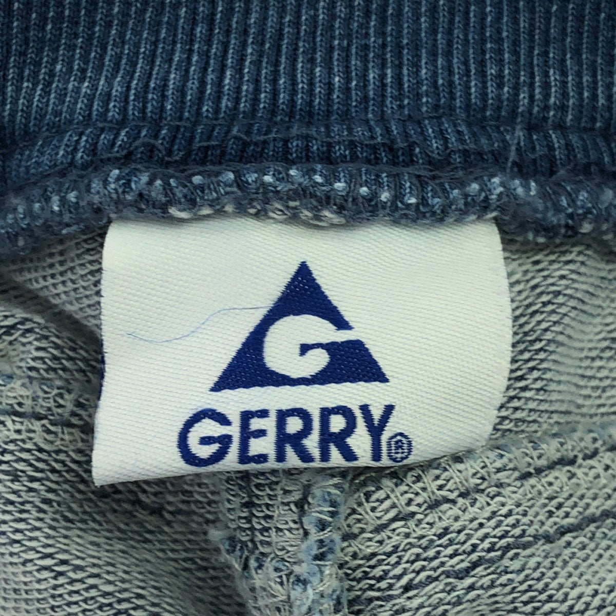 GERRY ジェリー ロゴ刺繍 スウェットパンツ L ブルー系×ホワイト ウエストゴム メンズ