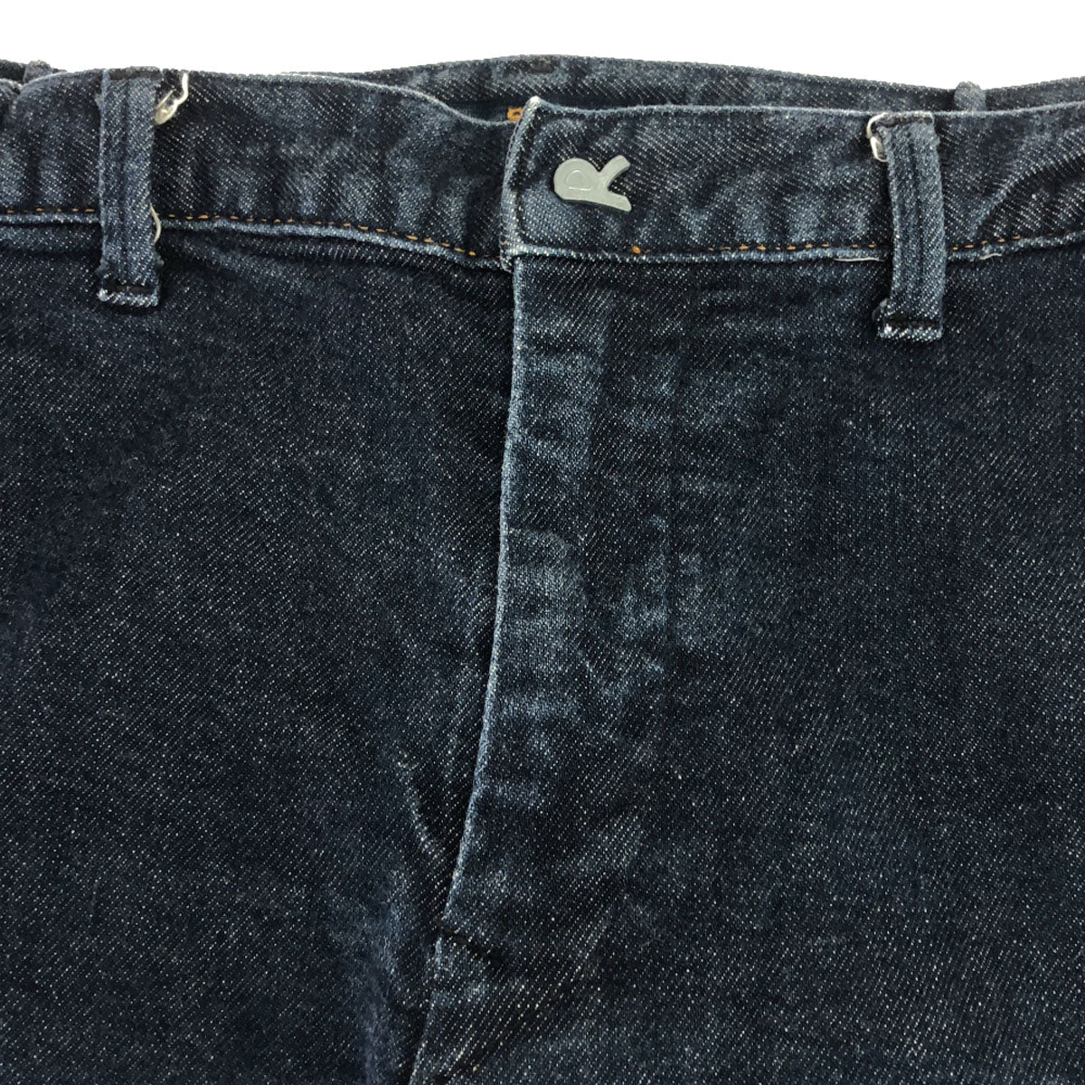 45rpm 45アールピーエム 日本製 ロゴ刺繍 裾ボタン テーパードデニムパンツ 1 ジーンズ レディース