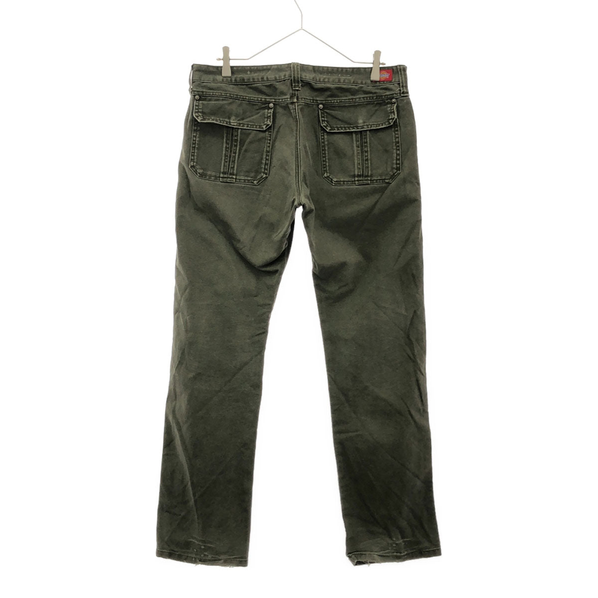 Dickies ディッキーズ ロゴワッペン デニム カーゴパンツ L カーキ ジーンズ メンズ