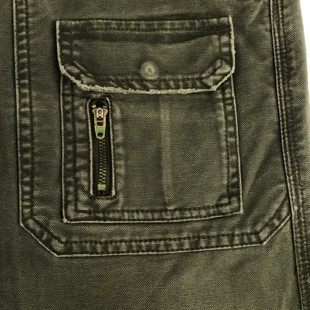 Dickies ディッキーズ ロゴワッペン デニム カーゴパンツ L カーキ ジーンズ メンズ