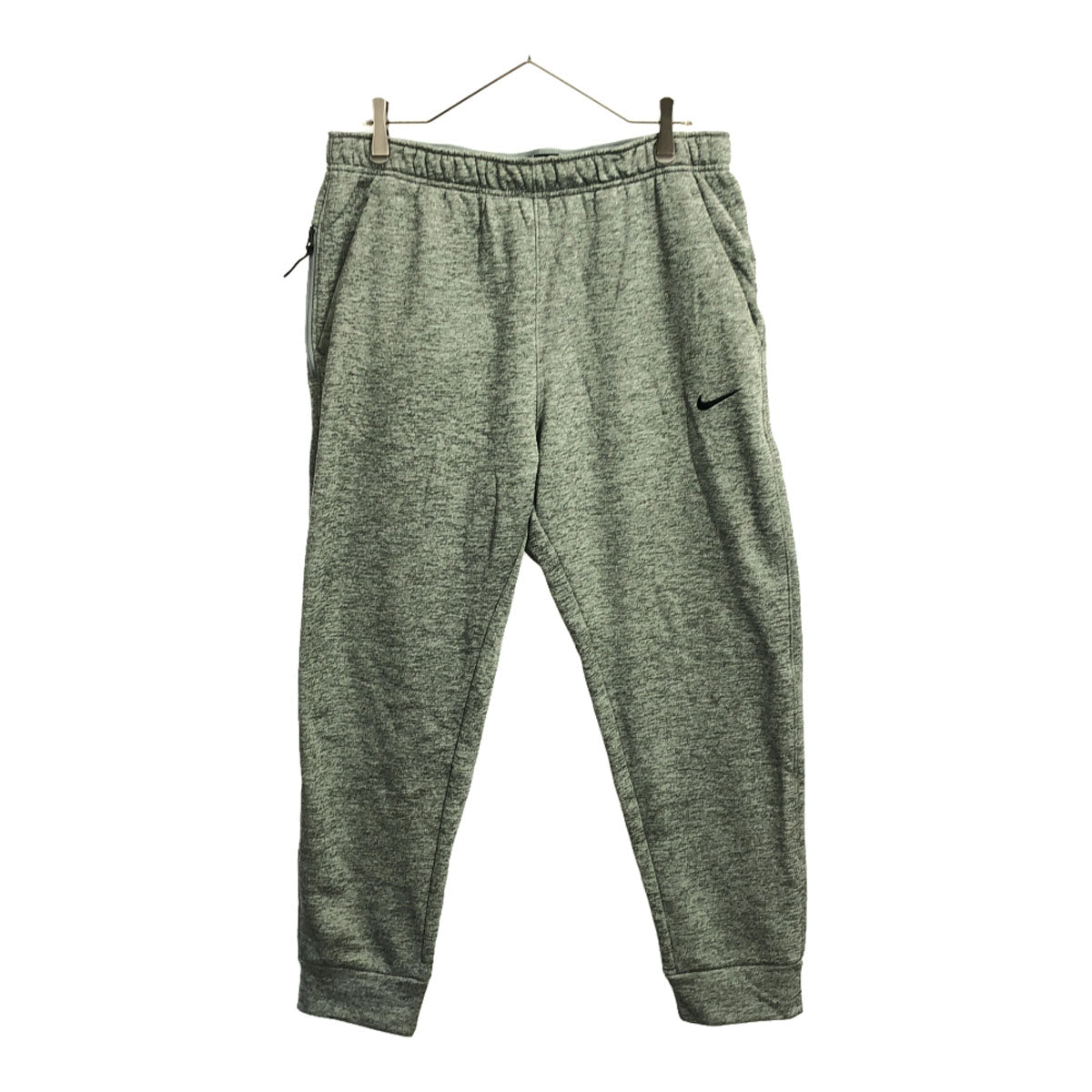NIKE ナイキ ロゴ刺繍 スウェットパンツ XL グレー系 裏起毛 ウエストゴム メンズ