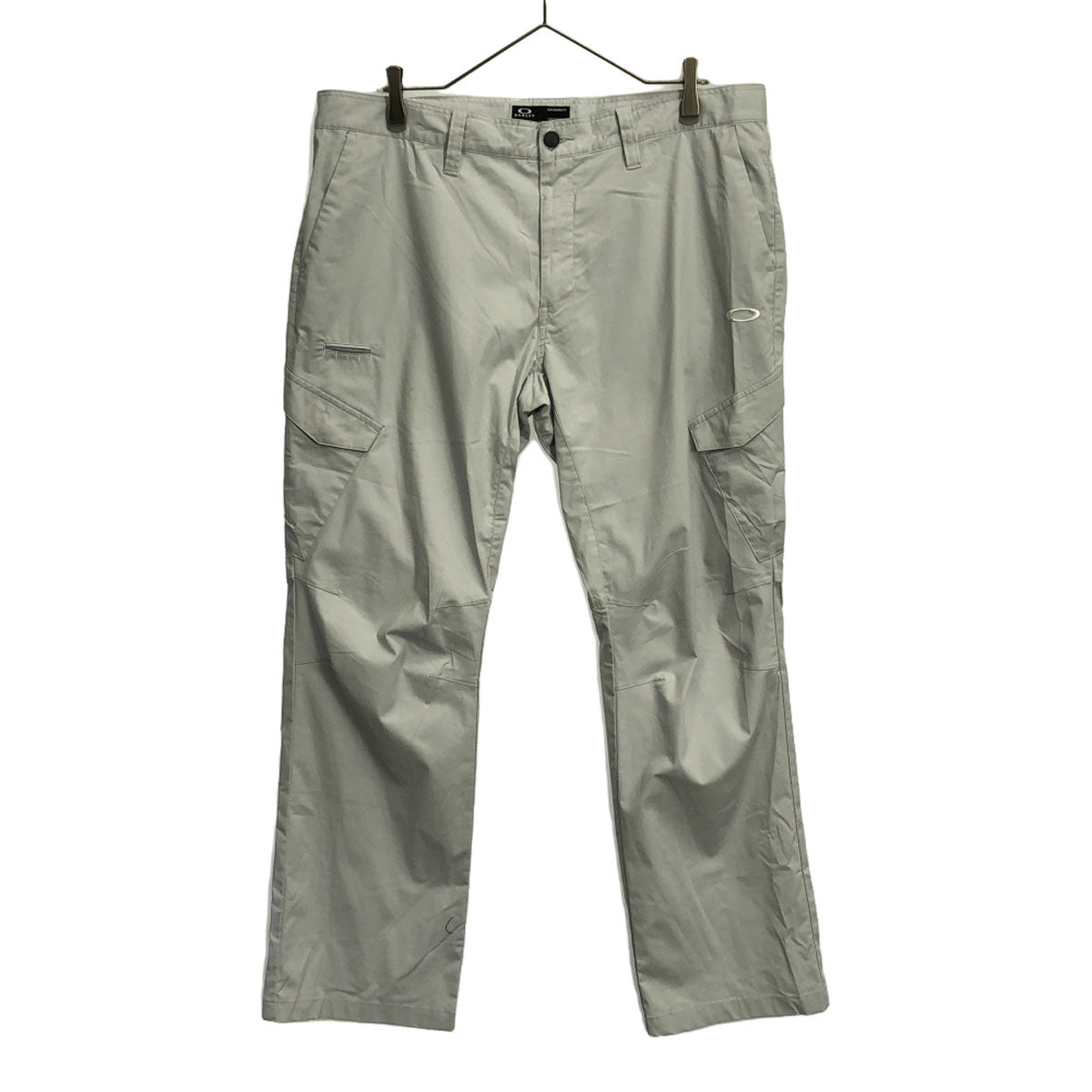 OAKLEY オークリー ロゴ刺繍 ストレートパンツ 38 ライトグレー メンズ