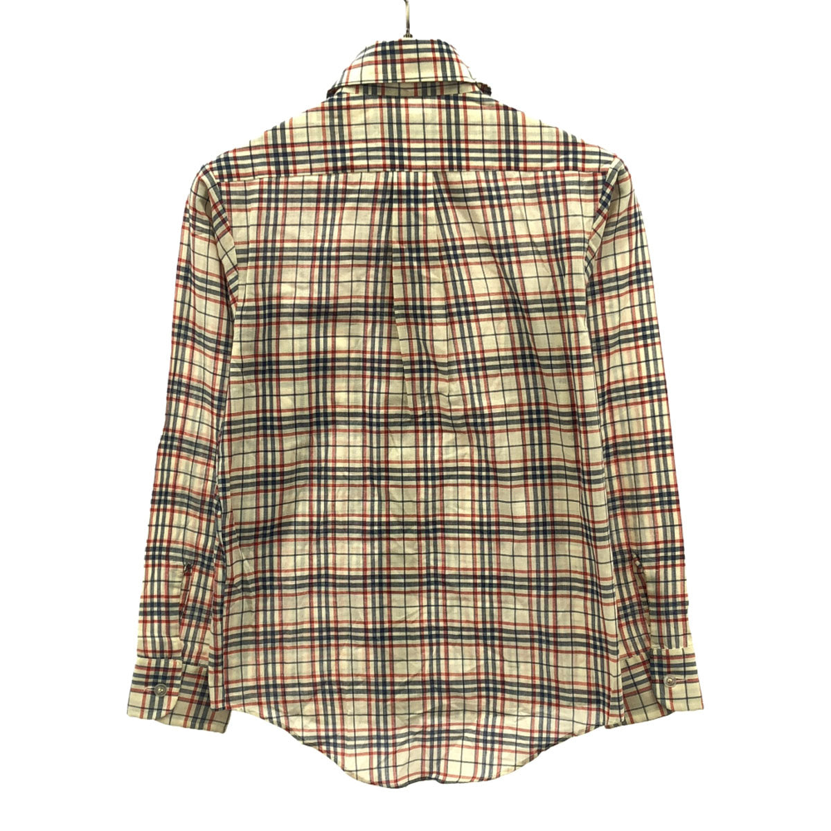 Sears シアーズ 70s ヴィンテージ チェック柄 長袖 PERMA-PREST シャツ ベージュ系 レディース