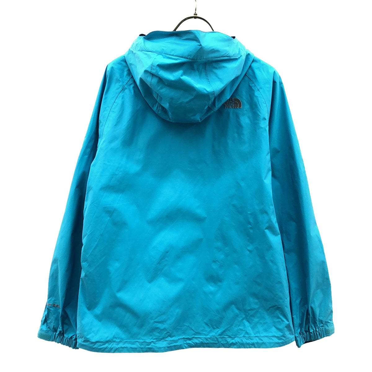 THE NORTH FACE ザノースフェイス ロゴ刺繍 フード付き ナイロンジャケット M ブルー系 アウトドア A57Y レディース